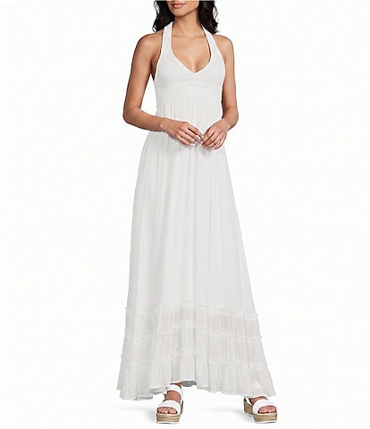 Double Zero Halter Neck Maxi Dress