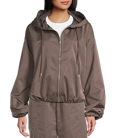 Double Zero Long Sleeve Hooded Zip Up Jacket