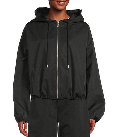Double Zero Long Sleeve Hooded Zip Up Jacket