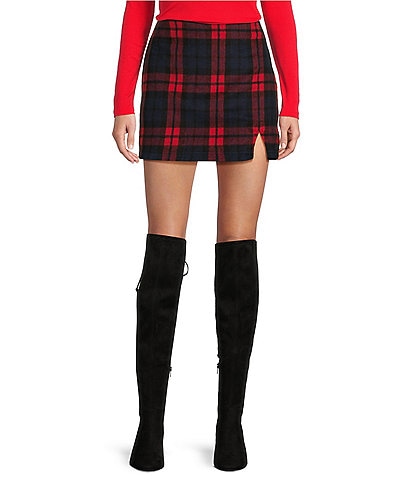 Double Zero Plaid Mini Skirt