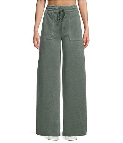 Double Zero Coordinating Wide Leg High Rise Easy Go Pants