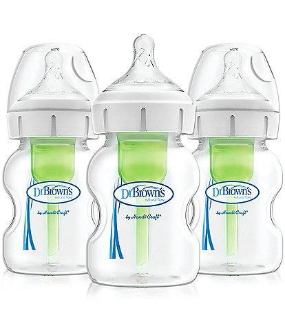Dr. Brown's Options+ Anit-Colic Wide-Neck 5oz Baby Bottle 3-Pack