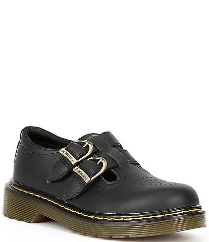 Dr. Martens Girls' 8065 Leather Double Strap Mary Janes (Youth)