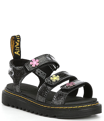 Dr. Martens Girls' Klaire Glitter Floral Sandals (Infant)