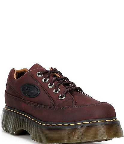 Dr. Martens Women's Buzz 5-Eye Crazy Horse Leather Platform Oxfords