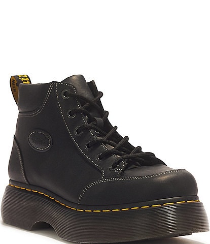 Dr. Martens Women's Buzz 6-Eye Wyoming Leather Platform Booties