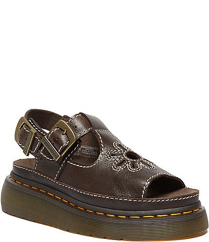 Dr. Martens Women's Dunnet Flower Cut Out Platform Sandals