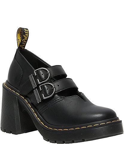 Dr. Martens Women's Evie Sendel Leather Heeled Mary Jane Pumps