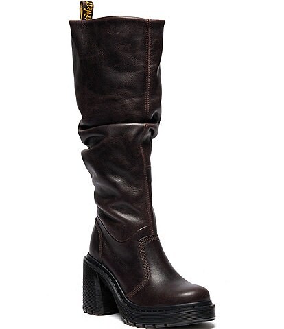 Dr. Martens Women's Kasey Kinsley Leather Heeled Tall Boots