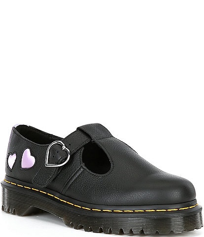 Dr. Martens Women's Polley Heart Leather Platform Mary Jane Oxfords