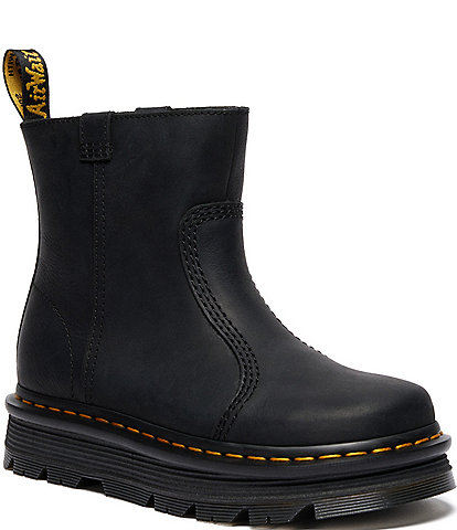 Dr. Martens Women's Zebzag Rigger Nubuck Leather Platform Booties