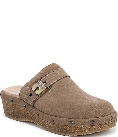 Dr. Scholl's Original Flex Suede Hardware Detail Clogs