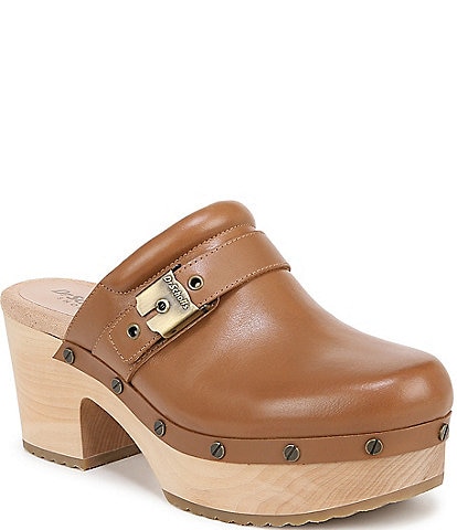 Dr. Scholl's Original Joy Leather Platform Clogs