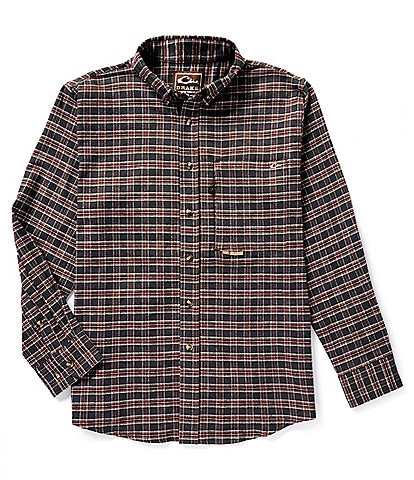 Drake Clothing Co. Autumn Brushed Twill Plaid Long Sleeve Woven Shirt