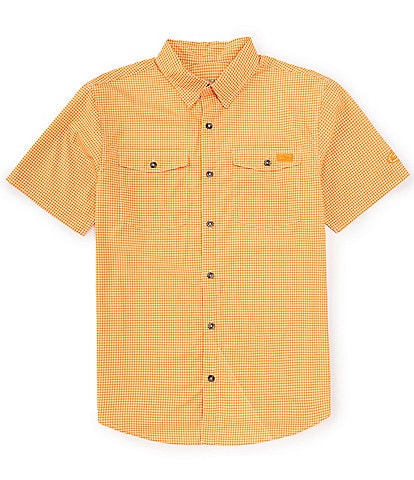 Drake Clothing Co. Frat Short Sleeve Gingham-Checked Woven Shirt