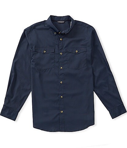 Drake Clothing Co. Performance Stretch Frat Gingham Long Sleeve Woven Shirt