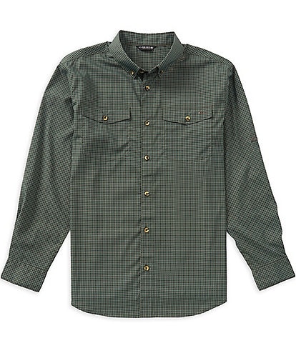 Drake Clothing Co. Performance Stretch Frat Gingham Long Sleeve Woven Shirt