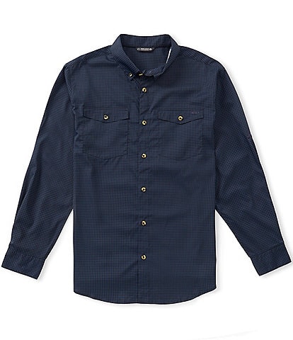 Drake Clothing Co. Performance Stretch Frat Gingham Long Sleeve Woven Shirt