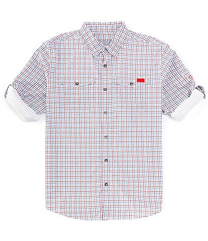 Drake Clothing Co. Performance Stretch Frat Tattersall Check Long Sleeve Woven Shirt