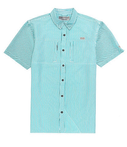 Drake Clothing Co. Seersucker Stripe Performance Short Sleeve Woven Shirt