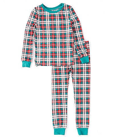 Dream Life Little Kids 2-7 Long Sleeve Christmas Plaid 2-Piece Pajama Set