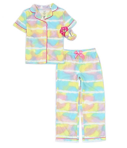 Dream Life Little/Big Girls 2T-16 Rainbow Tie-Dye 2-Piece Pajamas Set