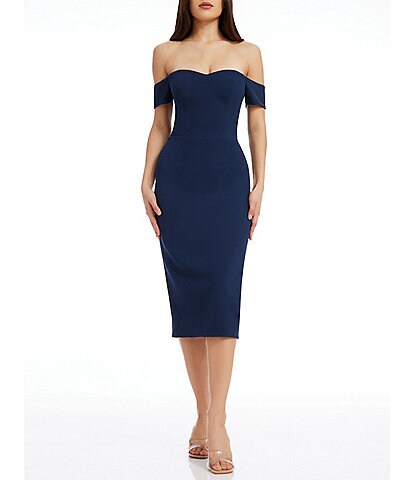 Navy blue discount dress at dillards