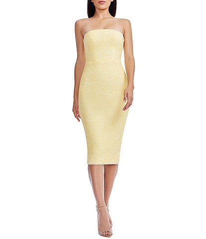 Dress the Population Viviana Strapless Bodycon Midi Dress