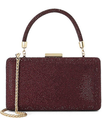 Dune London Beaut Rhinestone Embellished Top Handle Frame Clutch