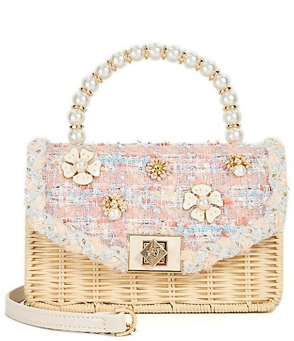 Dune London Blooms Pearl Statement Top Handle Crossbody Bag
