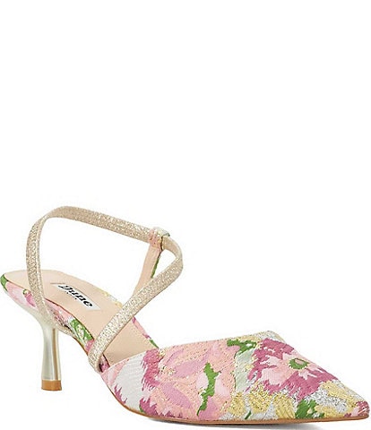 Dune London Citrus Floral Print Slingback Pumps
