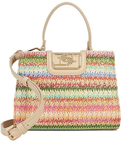 Dune London Dilly Raffia Satchel Bag