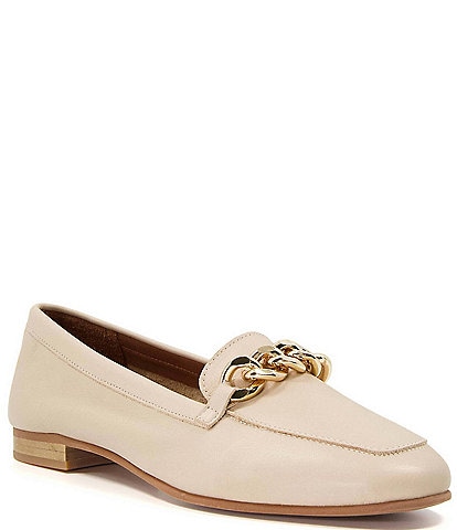 Dune London Goldsmith Leather Chain Detail Loafers