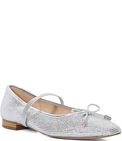 Dune London Holly Rhinestone Ballet Bow Flats