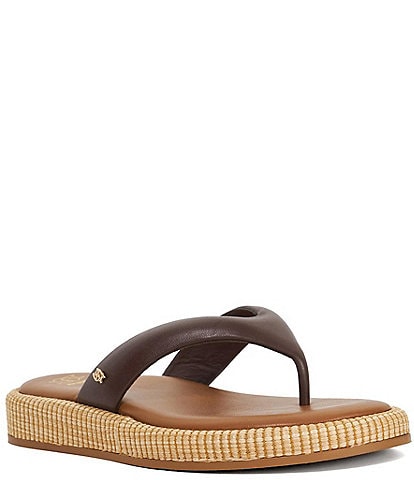 Dune London Laike Leather Thong Platform Sandals