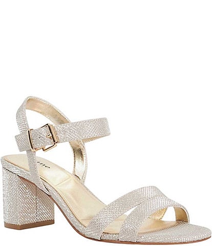 Dune London Merisa Metallic Fabric Dress Sandals