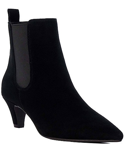 Dune London Obvious Suede Kitten Heel Chelsea Booties