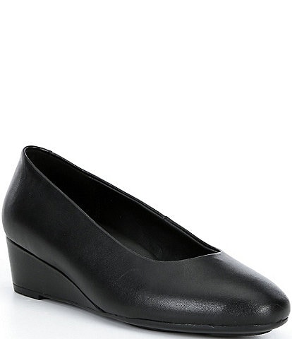 ECCO Elevate Leather Wedge Pumps