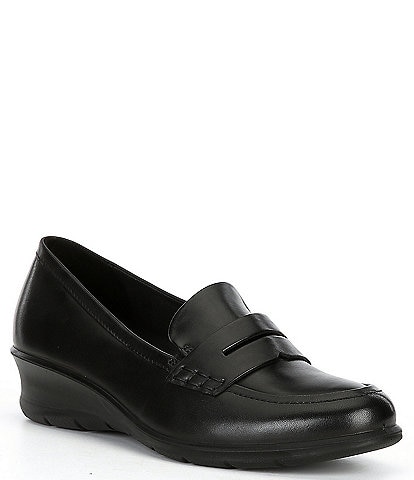 ECCO Felicia Leather Slip-On Loafers