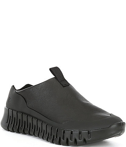 ECCO Gruuv Leather Contrast Stitch Color Pop Sneakers