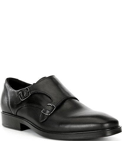 ECCO Men's Metropole Milan Double Monk Strap Leather Derby Oxfords