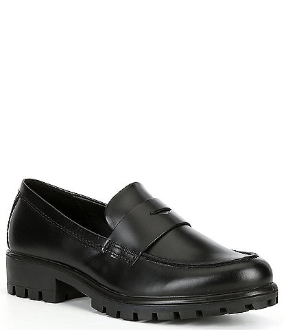 ECCO Modtray Leather Lug Sole Penny Loafers