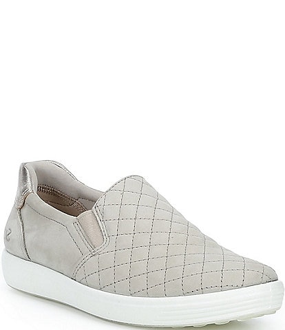 ECCO Soft 7 Quilted Leather Slip On Sneakers