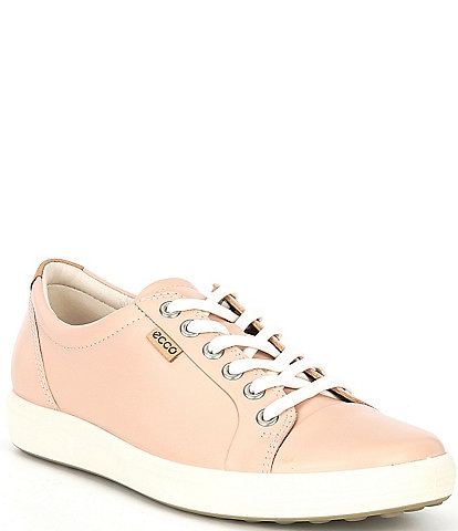ECCO Women's Soft 7 Suede Leather Lace-Up Sneakers