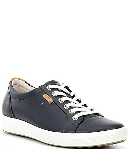 ECCO Women's Soft VII Leather Lace-Up Sneakers