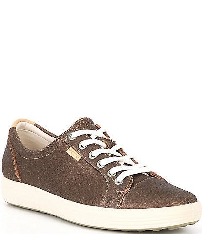 ECCO Women's Soft VII Leather Lace-Up Sneakers