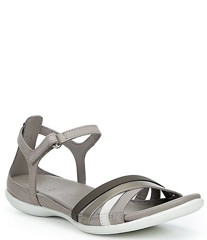 ECCO Women's Flash Leather Ankle Wrap Sandals