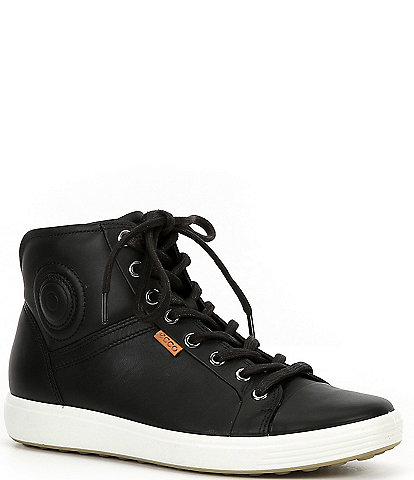 ECCO Women's Soft 7 High Top Leather Sneakers
