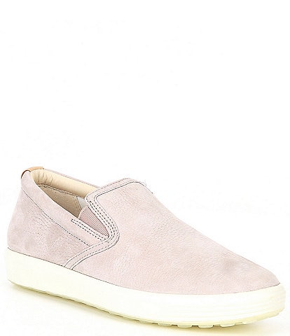 ECCO Women's Soft VII Leather Slip-On Sneakers