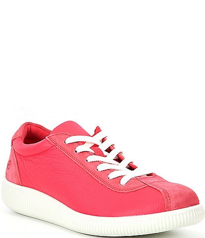 ECCO Women's Soft Zero Leather Lace Up Sneakers